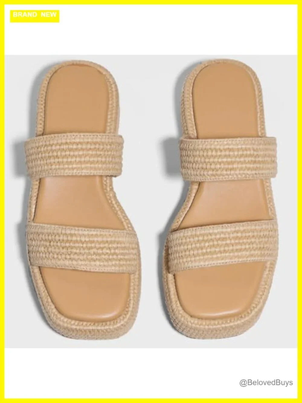 Women's Platform Wedge Espadrille Sandals Raffia Open Toe Slip On Summer Casual